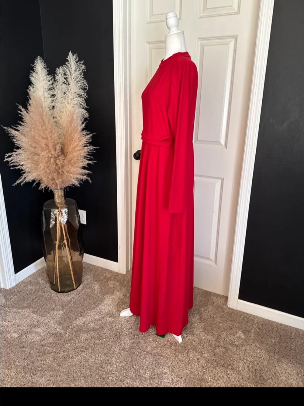 NWT Halara Mock-neck Long Sleeve Pocket Flare Maxi Casual Dress size XL - Picture 8 of 12